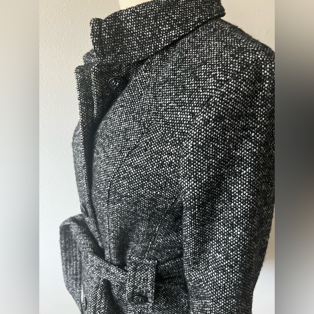 Kensie Black and White Tweed Trench Coat 🧥 - Picture 7 of 15
